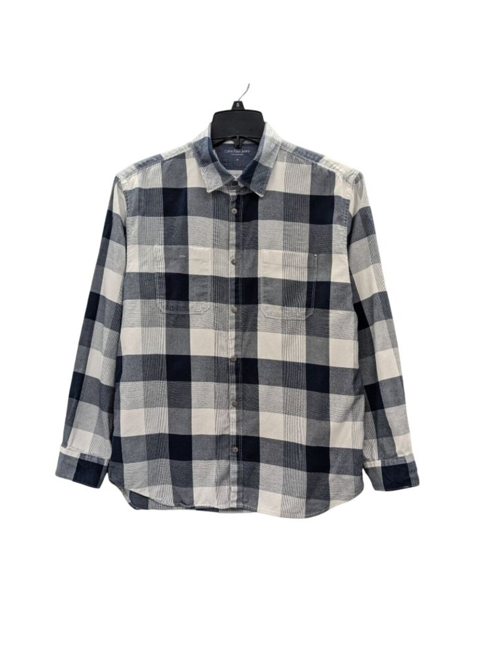 Calvin Klein Buffalo Plaid Button Up Shirt Grunge Office Streetwear Urban Medium
